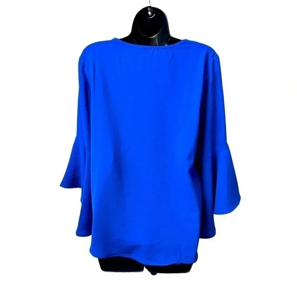 BLU IVY - FRONT-TIE BLOUSE WITH BELL SLEEVES - Picture 4 of 10